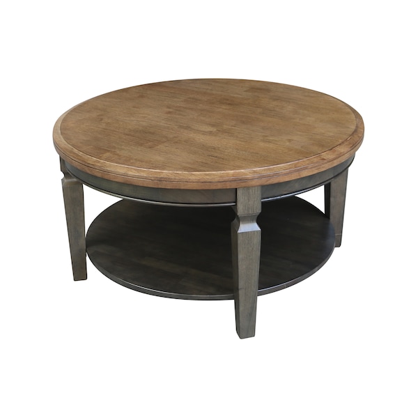 International Concepts Round Vista Coffee Table, 37.992125984252 W, 37.992125984252 L, 20.3 in H, Wood OT45-15CR - main